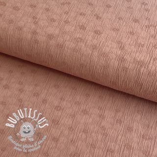 Tissu double gaze/mousseline MELANGE JACQUARD salmon