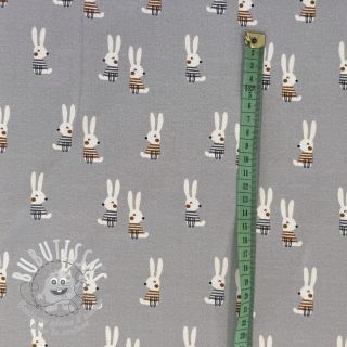 Jersey Bunny buddies grey digital print