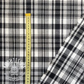 Tissu coton Check madras black