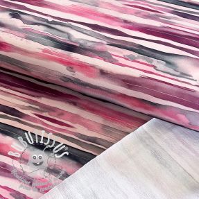 Sweat Wavy stripes dark rose digital print