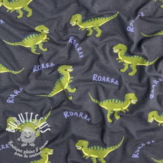 Jersey Dinosaurs indigo melange