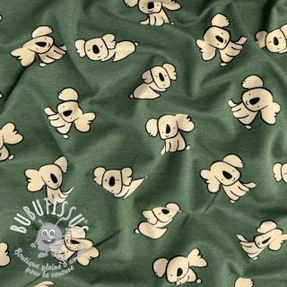 Jersey Koalas dark green digital print ORGANIC