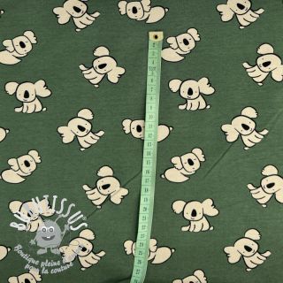 Jersey Koalas dark green digital print ORGANIC