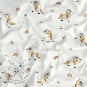 Jersey Unicorns white digital print ORGANIC