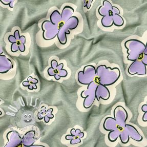 Jersey Flowers dark mint melange