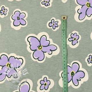 Jersey Flowers dark mint melange