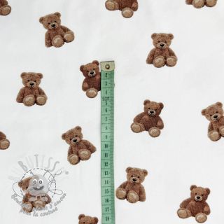 Jersey Teddy bears ecru digital print ORGANIC