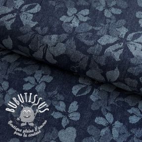 JEANS JACQUARD Flowery indigo