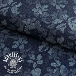 JEANS JACQUARD Flowery indigo