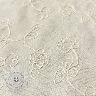 Viscose lin EMBROIDERY Climbing flowers