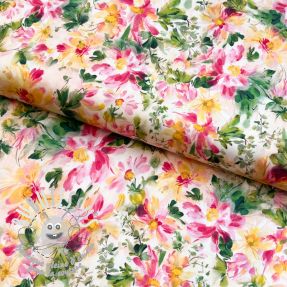 Viscose SATIN Garden digital print