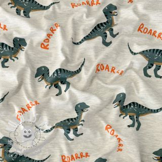 Jersey Dinosaurs ecru melange