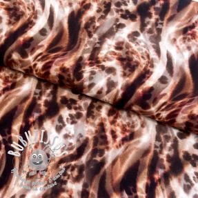 Viscose ECOVERO Animal skin brown digital print