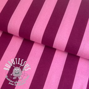 Tissu coton FLANNEL Stripes pink