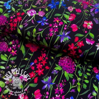 Viscose SATIN Dark meadow digital print