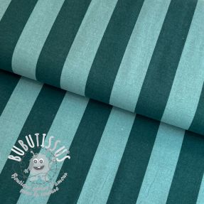 Tissu coton FLANNEL Stripes petrol