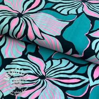 Viscose ECOVERO Florals petrol digital print