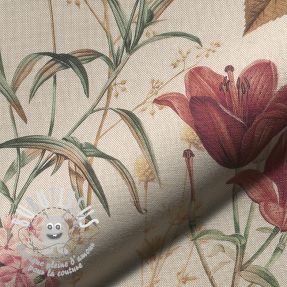 Tissu déco Linenlook premium Flower Dreamy Field digital print