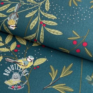 Tissu déco premium Birds Berry Branch