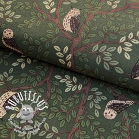 Tissu déco premium Forest Wood Owl