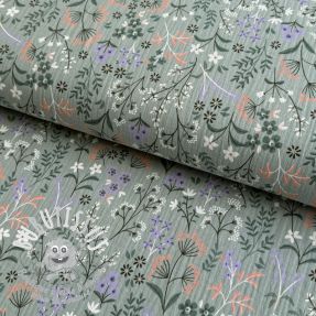 Tissu double gaze/mousseline Meadow sage ORGANIC