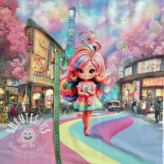 Sweat Rainbow Girl PANEL digital print