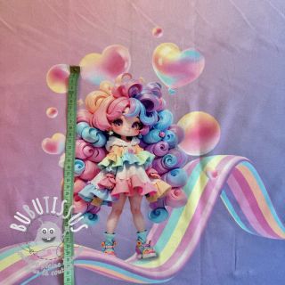 Sweat Rainbow Girl PANEL digital print