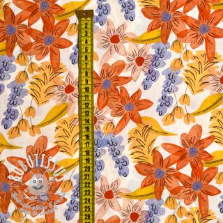 Viscose RADIANCE Old flowers digital print