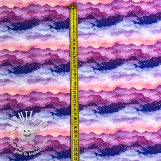 Sweat Magic sky waves purple digital print