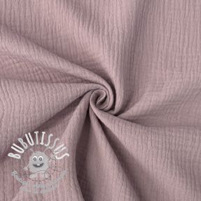 Tissu double gaze/mousseline UNI 150 washed pink