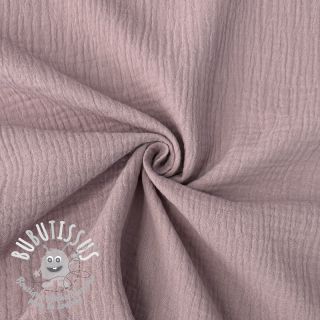 Tissu double gaze/mousseline UNI 150 washed pink