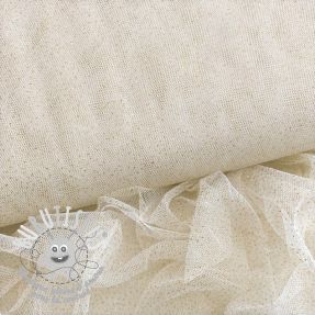 Tulle pour jupe tutu ROYAL SPARKLE ecru gold