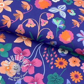 Tissu coton NERIDA HANSEN Meadow flower royal blue digital print