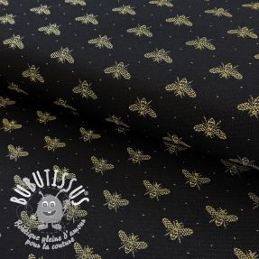 Tissu déco jacquard Busy noir