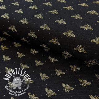 Tissu déco jacquard Busy noir