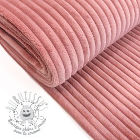 Tissu velours cotelé HANNIBAL bois de rose