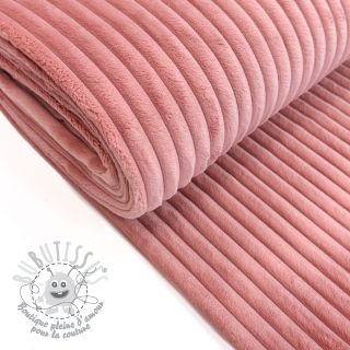 Tissu velours cotelé HANNIBAL bois de rose