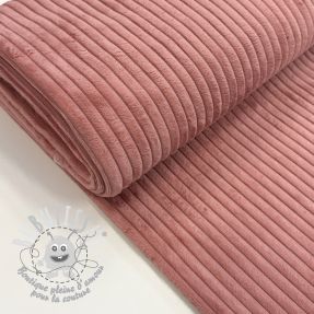 Tissu velours cotelé FUTE bois de rose