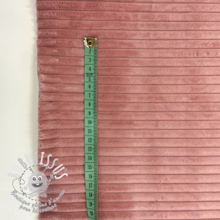 Tissu velours cotelé FUTE bois de rose