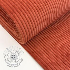 Tissu velours cotelé FUTE terracotta