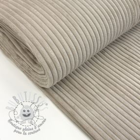 Tissu velours cotelé FUTE beige