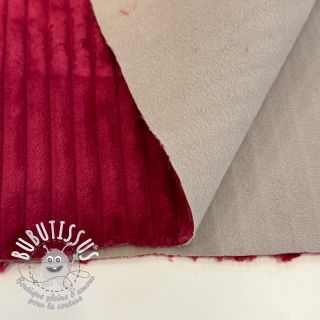 Tissu velours cotelé FUTE lie de vin