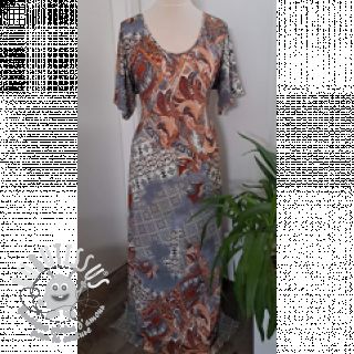 Jersey VISCOSE LYCRA Ditile patchwork red digital print