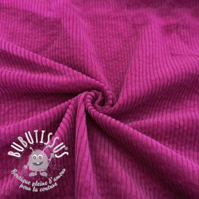 Tissu velours cotelé 6W WASHED STRETCH fuchsia