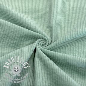 Tissu velours cotelé 6W WASHED STRETCH mint