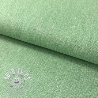 Tissu mélange lin et cotton Fishbone green