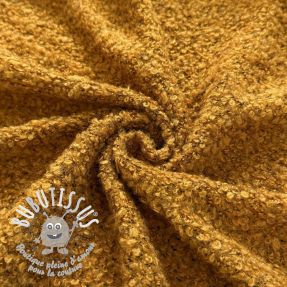 Tissu tricot Bouclette ochre