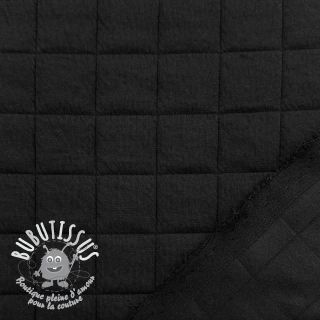 Tissu matelassé Square jacquard black