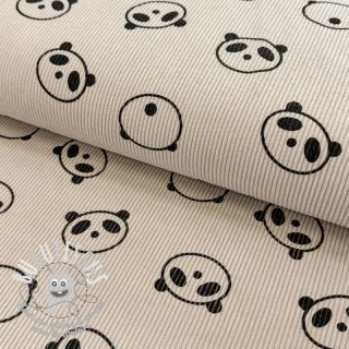 Tissu velours cotelé STRETCH Cute animals design A