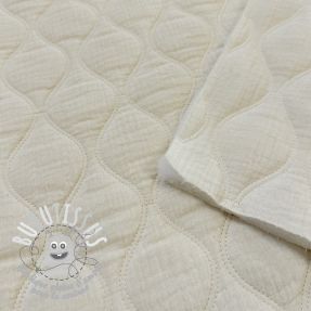 Tissu double gaze/mousseline QUILT natural